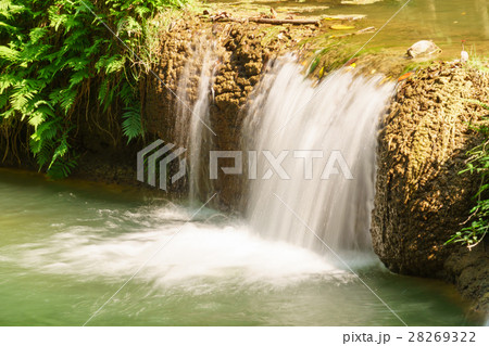 Little tropical waterfall in jungle in thailand 28269322