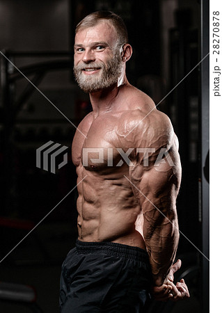brutal muscular man with beard unshaven fitness model healthcare brutal muscular man with beard unshaven fitness model healthcare 28270878