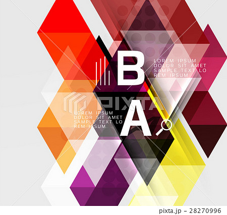Transparent triangle tiles banner 28270996