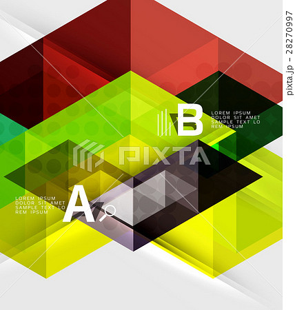 Transparent triangle tiles banner 28270997
