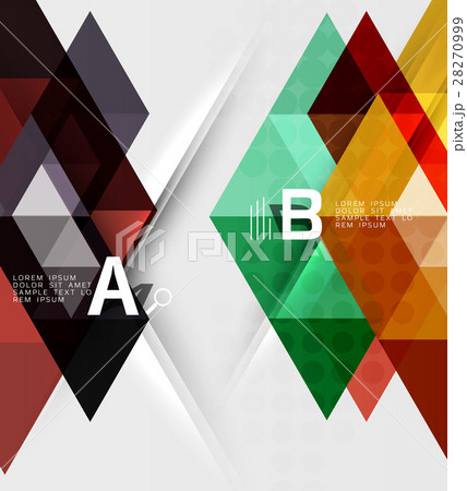 Transparent triangle tiles banner 28270999