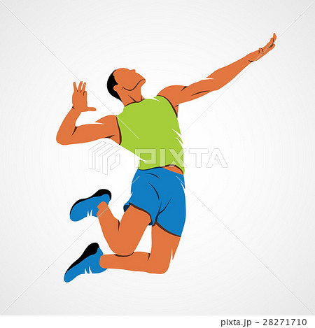 Abstract volleyball player 28271710
