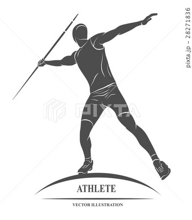 Javelin throw. Athlete silhouette 28271836
