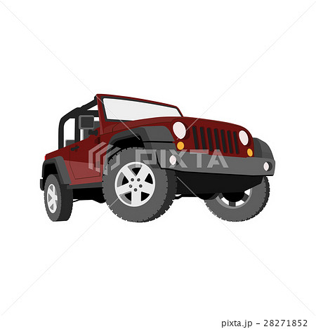 Convertible Car Off Road Jeep Suvのイラスト素材