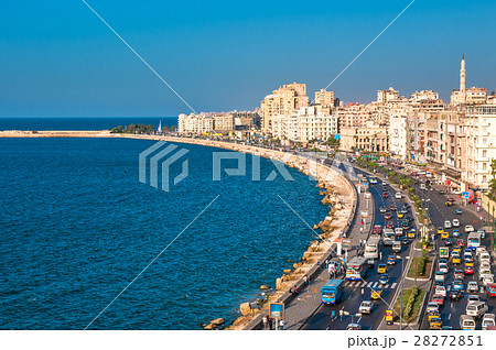 View of Alexandria harbor, Egypt 28272851