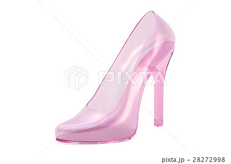 Pink Crystal High Heel Glass Slipperのイラスト素材