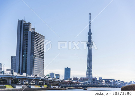 東京スカイツリーと白鬚橋 28273296
