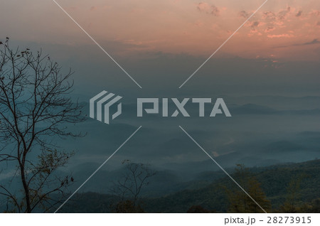 Misty summer mountain hills landscape Misty summer mountain hills landscape 28273915