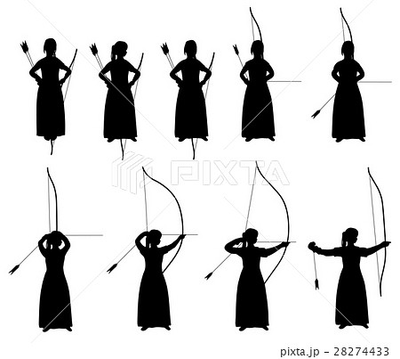 Archery Silhouette Stock Illustration