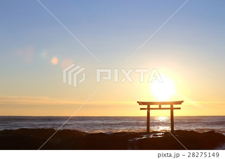 大洗海岸の朝日 茨城県大洗町 大洗海岸の朝日 茨城県大洗町 28275149