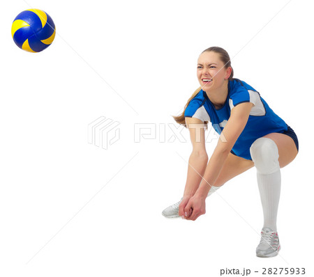 Young girl volleyball player Young girl volleyball player 28275933