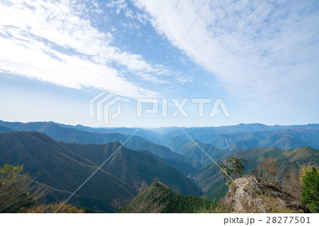 絶景 大台ケ原の天空のキャンプ 奈良県の風景 の写真素材