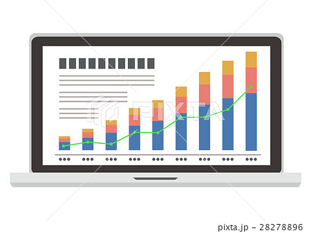 イラスト素材 ガジェット グラフ Pc のイラスト素材 28278896 Pixta