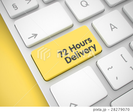 72 Hours Delivery - Inscription on Yellow Keyboard 28279070