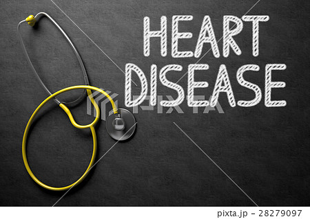 Chalkboard with Heart Disease Concept. 3D 28279097