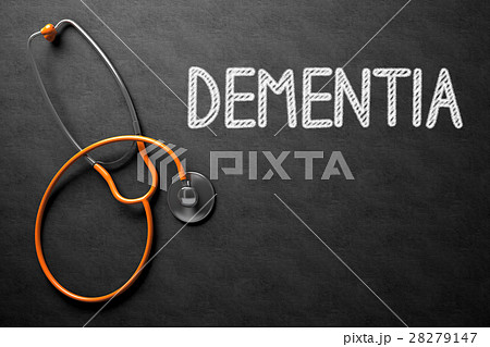 Chalkboard with Dementia Concept. 3D Illustration. 28279147