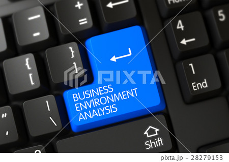 Keyboard with Blue Button - Business Environment 28279153