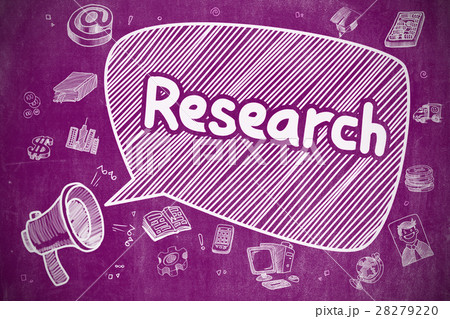 Research - Doodle Illustration on Purple 28279220