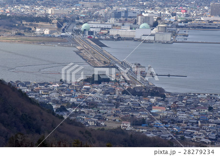 金甲山より望む児島湾締切堤防　岡山県岡山市南区 28279234