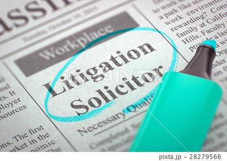 Job Opening Litigation Solicitor. 3D. 28279566