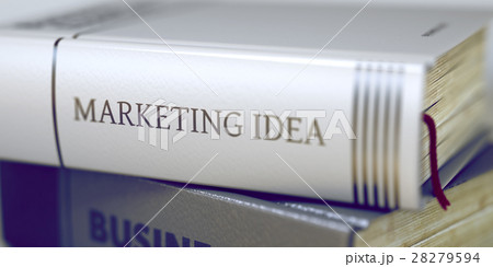 Book Title on the Spine - Marketing Idea. 3D. Book Title on the Spine - Marketing Idea. 3D. 28279594