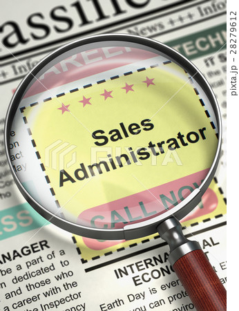 Sales Administrator Job Vacancy. 3D. 28279612