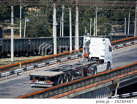 one truck on road,cargo transportation 28280467