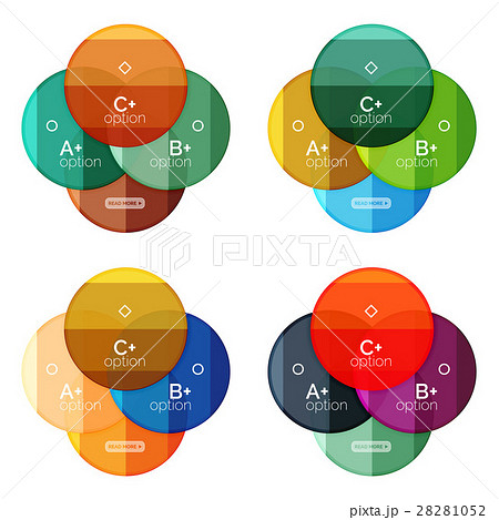 Set of round infographic banners with options 28281052