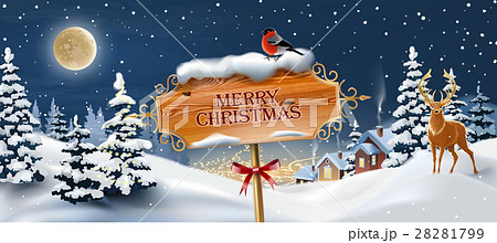 Vector background with winter landscape. Vector background with winter landscape. 28281799
