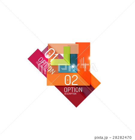Geometric abstract composition with text and 28282470