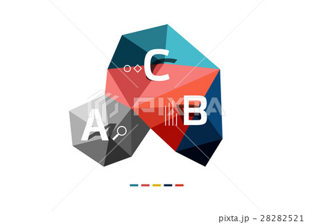 Moden low poly infographics template 28282521