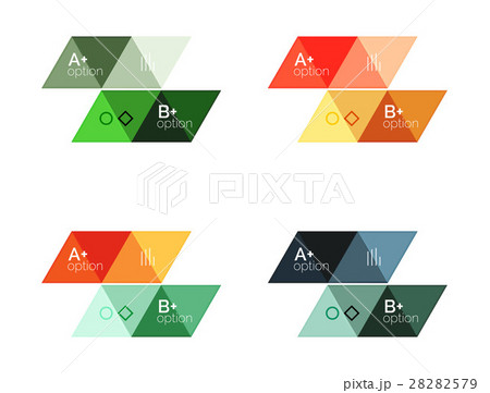 Vector set of colorful geometric infographics 28282579