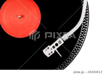 Turntable needle on the black and red plate Turntable needle on the black and red plate 28284612
