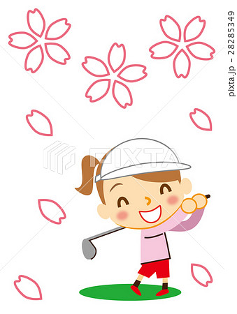 春 ナイスショット女性 春 ナイスショット女性 28285349