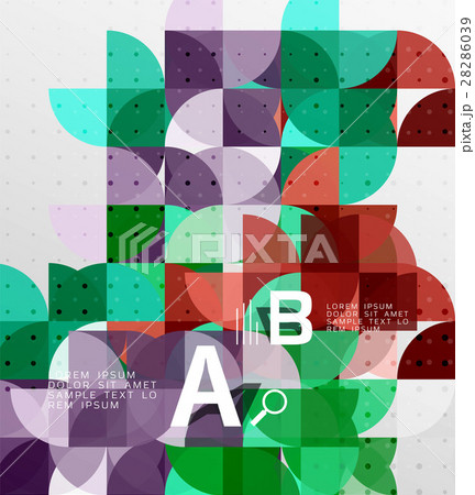 Minimalistic circle geometric abstract background 28286039