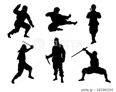 Ninja Silhouette Stock Illustration 2864