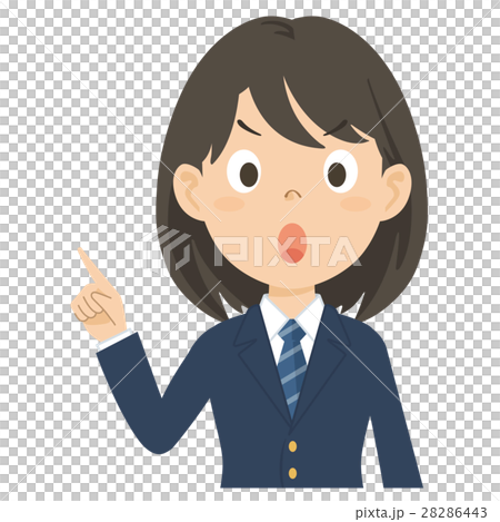 Female high school student upper body illustration 28286443