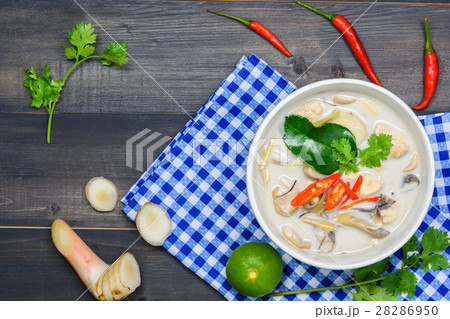 coconut milk soup with chicken 28286950