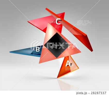 Geometric glass triangles abstract background 28287337