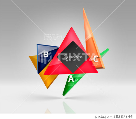 Geometric glass triangles abstract background Geometric glass triangles abstract background 28287344