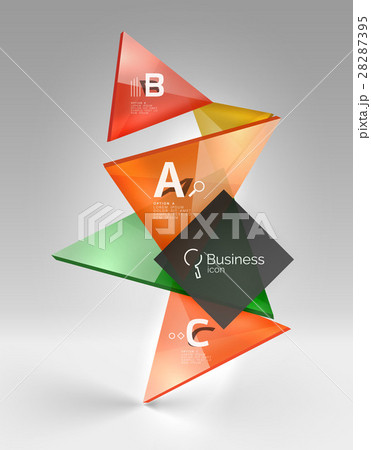 Vector 3d triangle abstract background 28287395