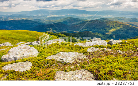 huge boulders in valley on top of mountain ridge huge boulders in valley on top of mountain ridge 28287753