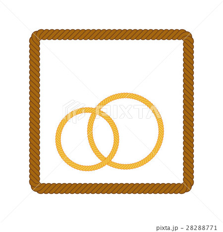 Illustration of gold ring inside rope 28288771