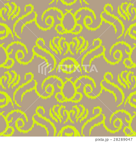 Ikat ogee vector seamless pattern. 28289047