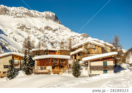 Alpine winter mountain landscape. Alpine winter mountain landscape. 28289323