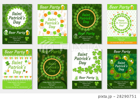 Collection of St. Patrick's Day invitation, poster 28290751