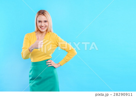 Charming girl showing okay sign 28290911