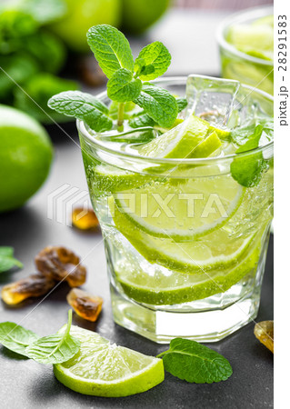 Summer mint lime refreshing cocktail mojito Summer mint lime refreshing cocktail mojito 28291583