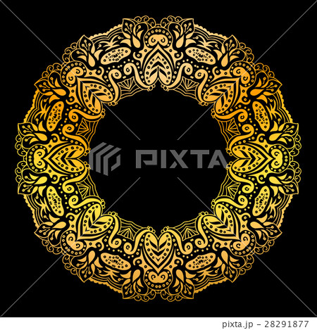 Golden mandala circle pattern 28291877
