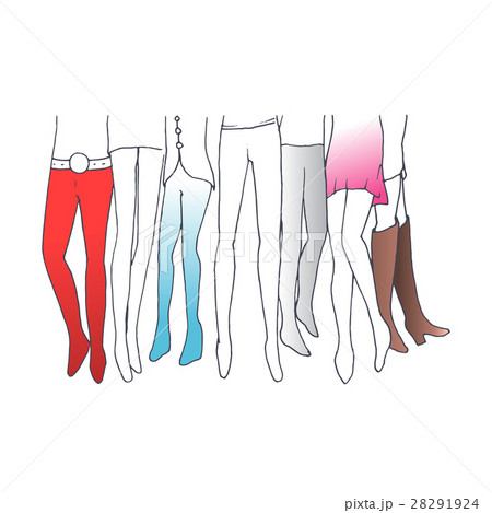 Crowd vector hand drawn illustration. 28291924